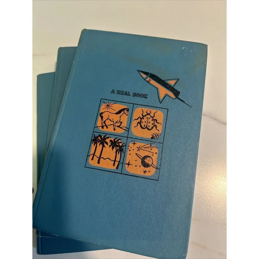 Lot 3 VTG The Real Book Children's 1950s Readers Space/national Parks/submarines